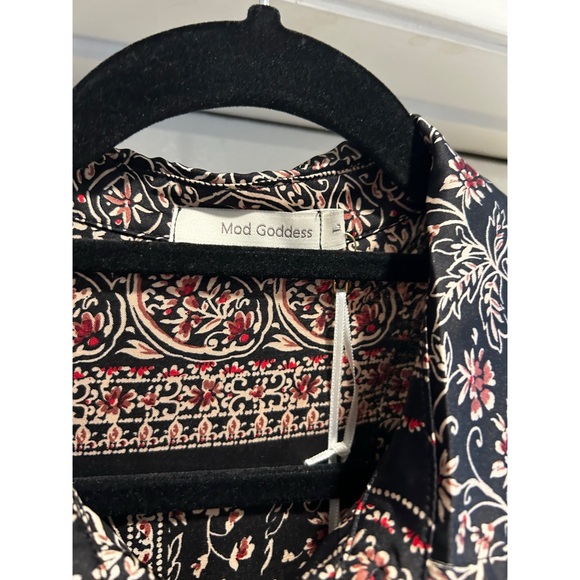 Long Sleeve Patterned Tshirt Dress - Picture 4 of 4